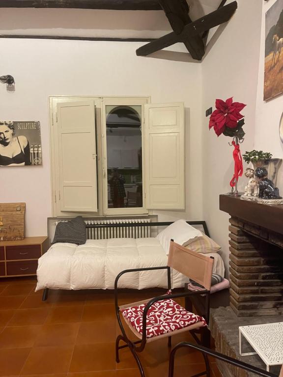 A bed or beds in a room at Il Ritrovo de La Pre