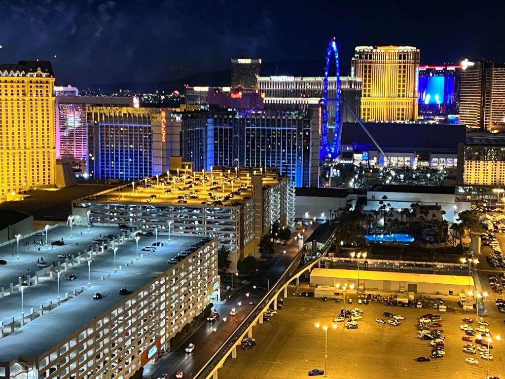 USA, Nevada, Las Vegas, the Eiffel Tower as viewed from a suite in