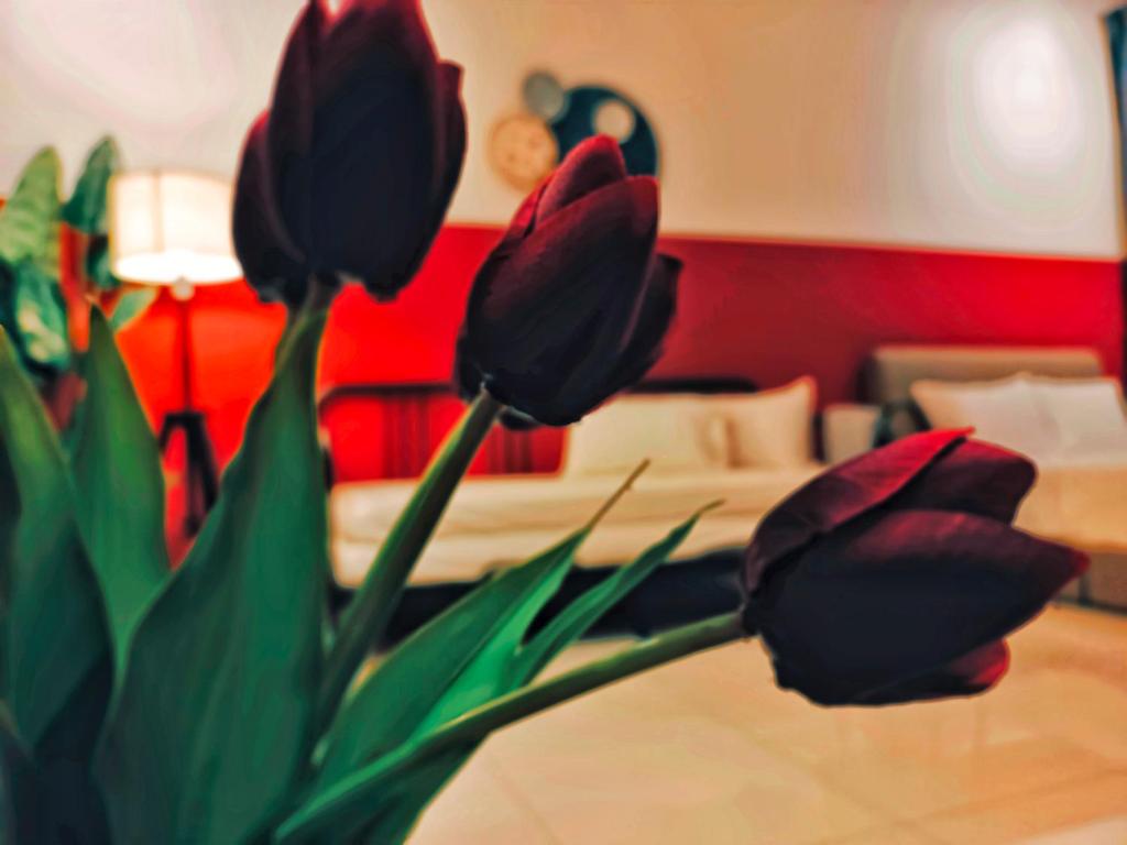 Postel nebo postele na pokoji v ubytování New Georgetown Stylist 2BR Homestay for 10pax 无敌美景两房民宿 Beacon Executive Suite