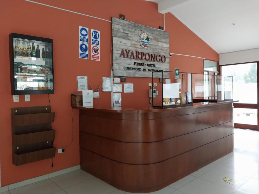 Certifikát, hodnocení, plakát nebo jiný dokument vystavený v ubytování Fundo Hotel Ayarpongo