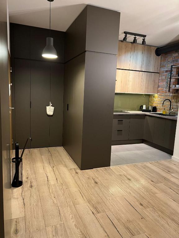 Kuchyňa alebo kuchynka v ubytovaní Apartament WARSZAWA Kolejowa HUB EXPO