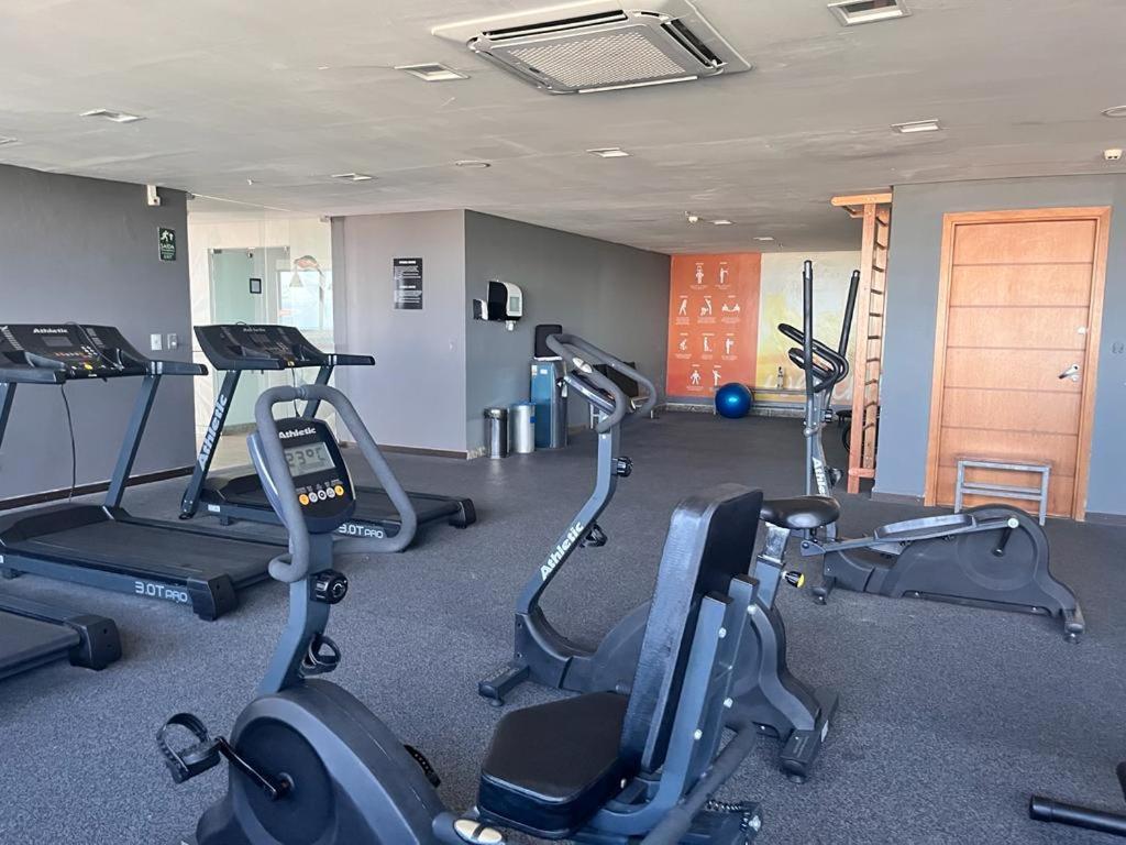 Fitness centrum a/nebo fitness zařízení v ubytování APART HOTEL SENSE II - Localizado em Hotel