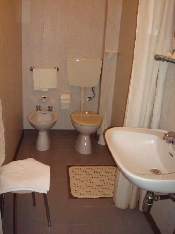 Koupelna v ubytování Albergo La Sfinge