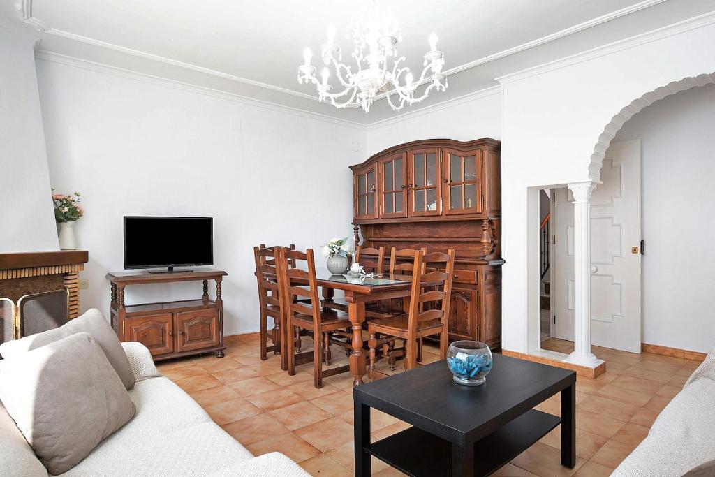 Televízia a/alebo spoločenská miestnosť v ubytovaní Casa Pedro Conil