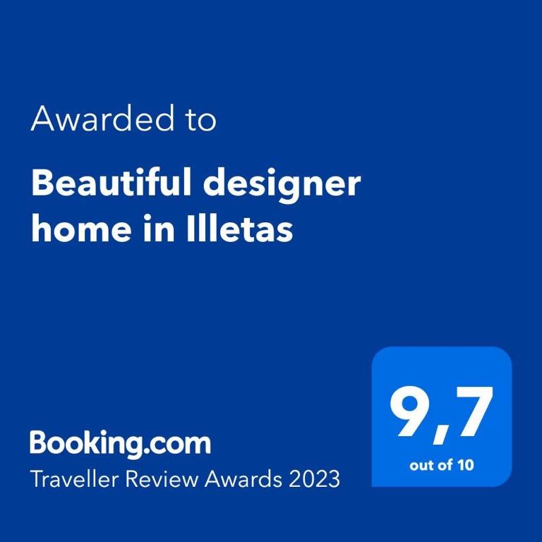 Certifikát, hodnocení, plakát nebo jiný dokument vystavený v ubytování Beautiful designer home in Illetas