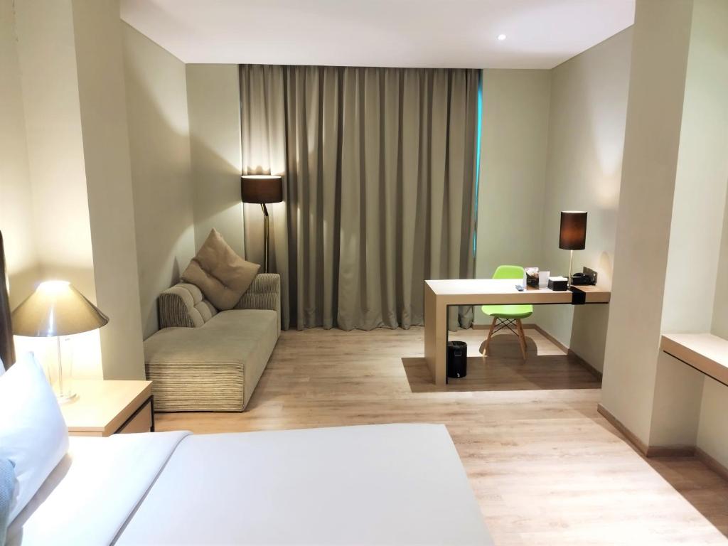 Posezení v ubytování AONE Hotel