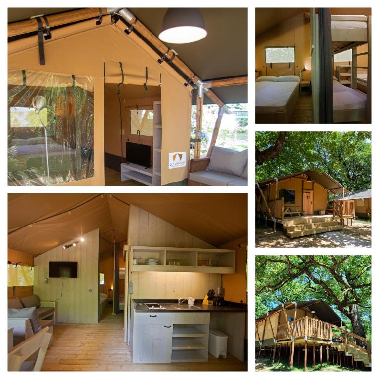 Kuchyň nebo kuchyňský kout v ubytování CAMPING ETXARRI