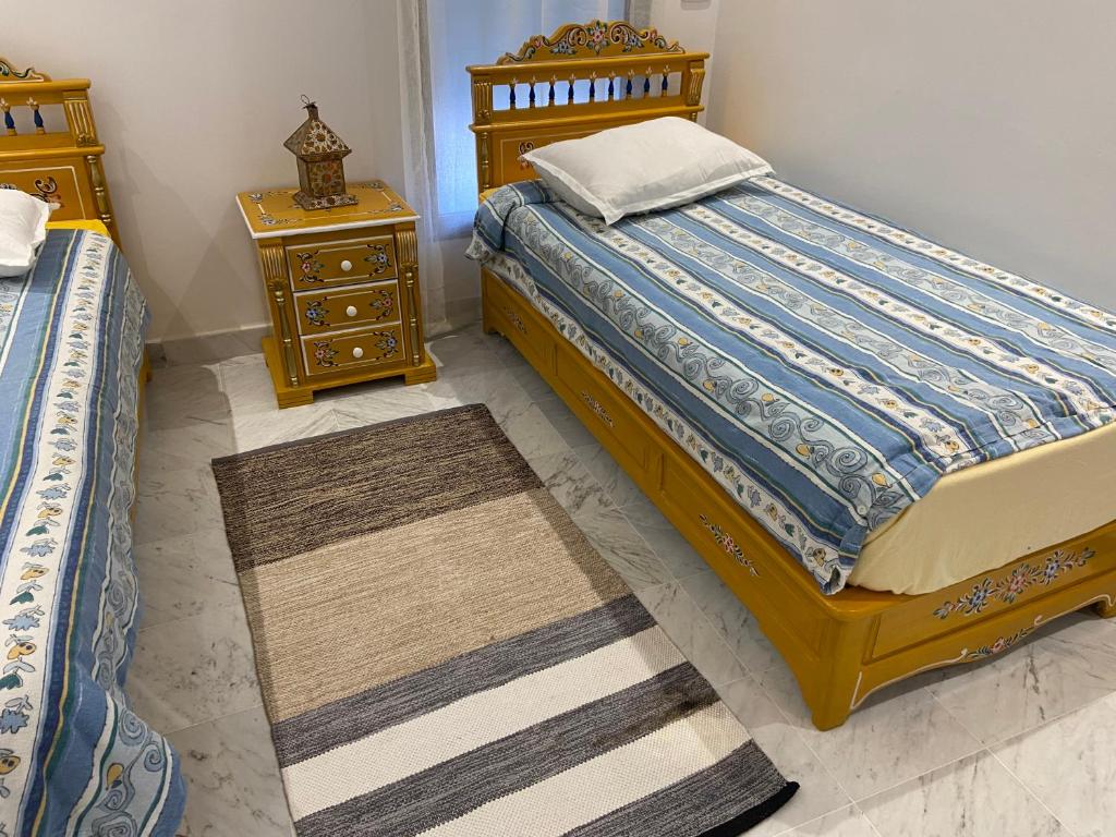 Postel nebo postele na pokoji v ubytování Marsa Central Splendid Appart 2