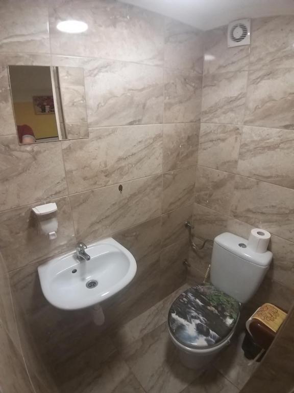 Koupelna v ubytování Deniz Guesthouse