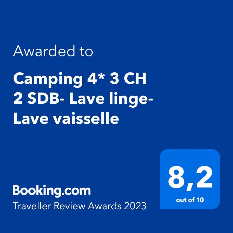 Certifikát, hodnocení, plakát nebo jiný dokument vystavený v ubytování Camping 4* 3 CH 2 SDB- Lave linge- Lave vaisselle