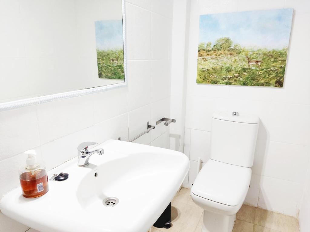 A bathroom at HomeySeville-Preciosa Casa Independiente Alfalfa, Parking Optional