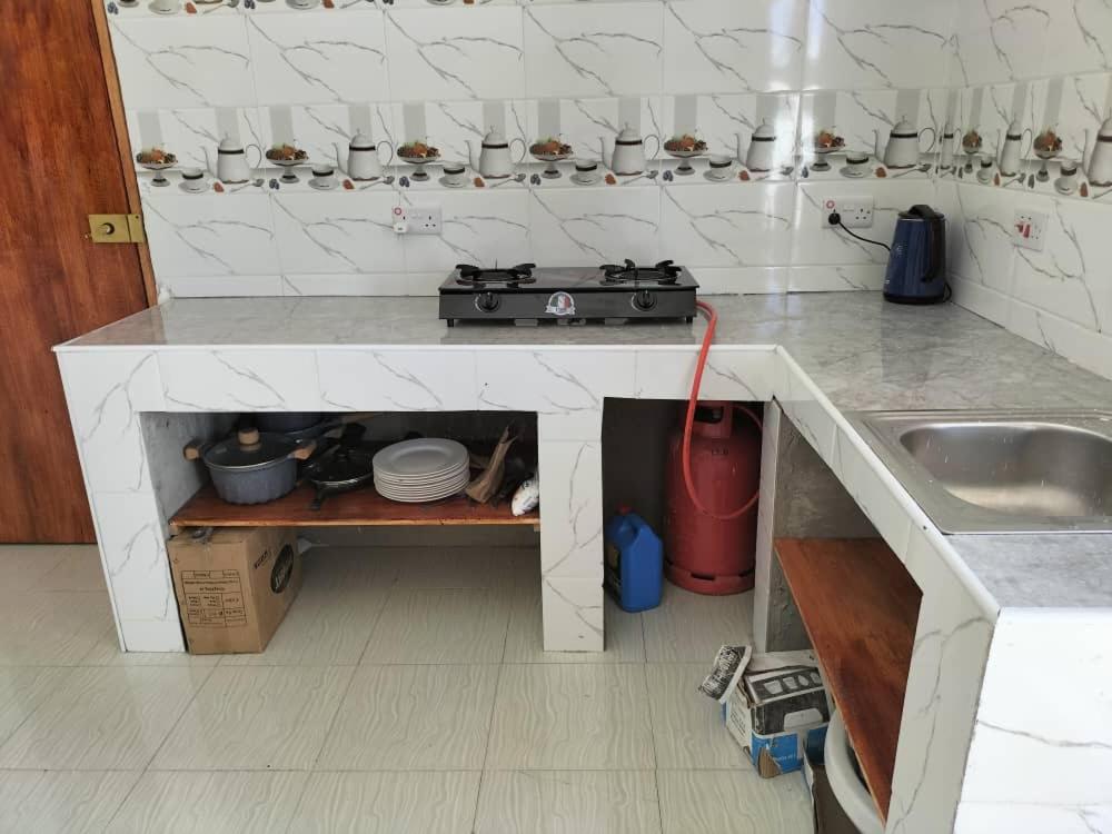Kuchyň nebo kuchyňský kout v ubytování Mambo Leo Hostel