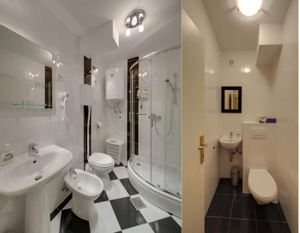 Koupelna v ubytování Apartman Osijek