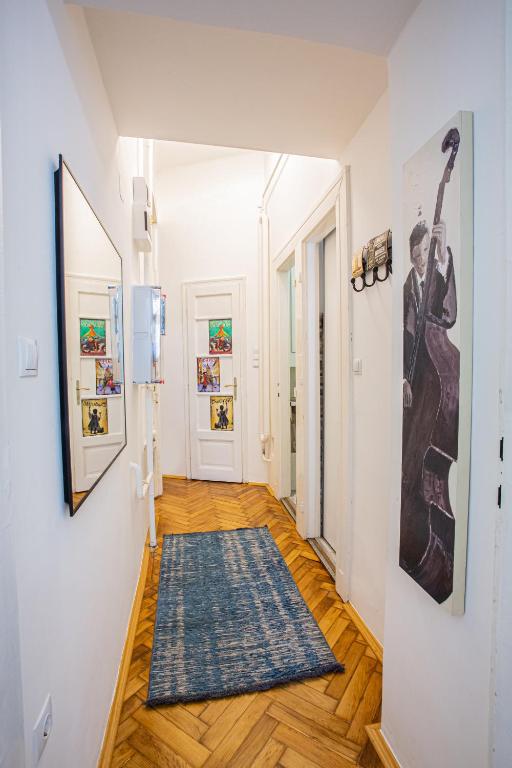 A bed or beds in a room at Váci Street Studio
