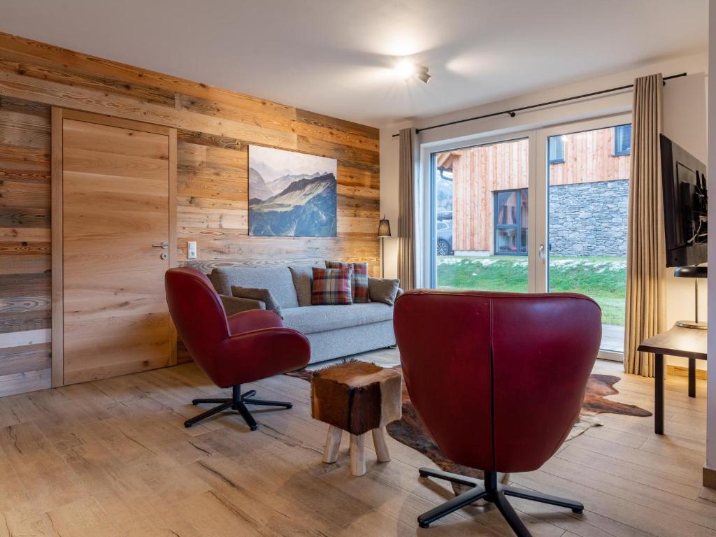 Televízia a/alebo spoločenská miestnosť v ubytovaní Mountain Chalet Krek Wak Wou