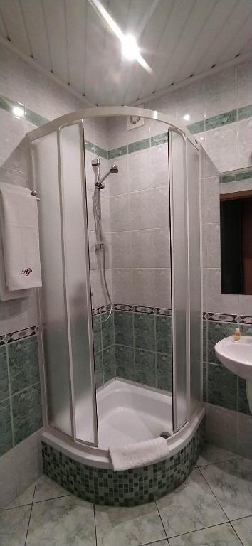 Koupelna v ubytování Hotel Pasymowski