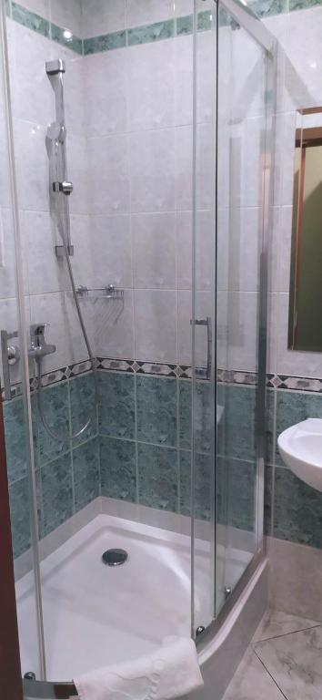 Koupelna v ubytování Hotel Pasymowski