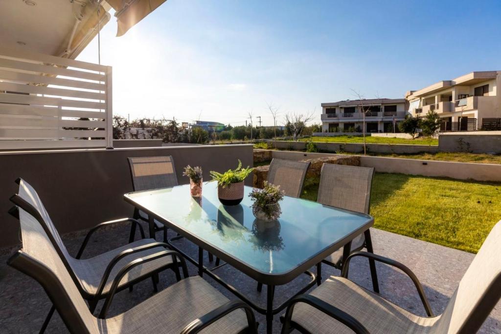 Balkón alebo terasa v ubytovaní TwinStars Superior Apartment