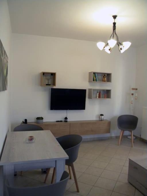 A television and/or entertainment centre at Casa Karavola in Galanado village-Naxos