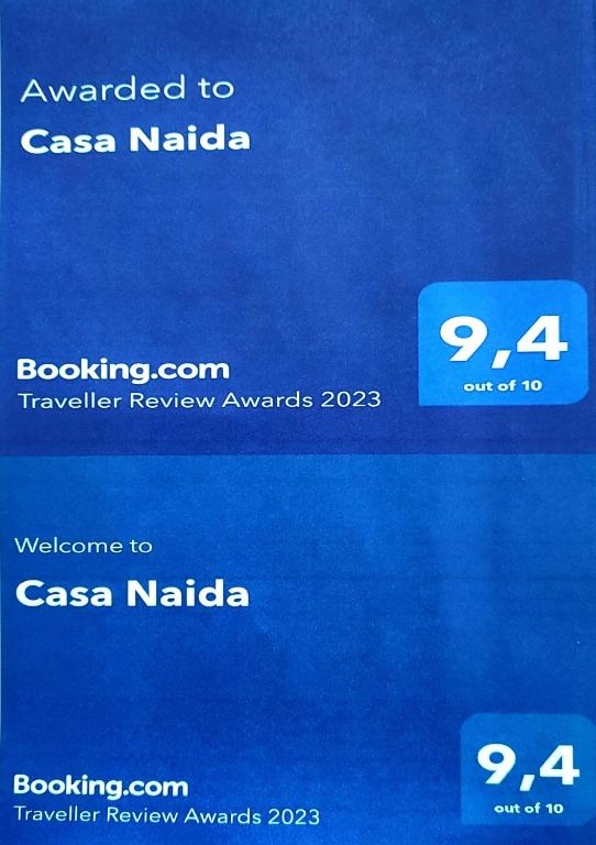 Certifikát, ocenenie alebo iný dokument vystavený v ubytovaní Casa Naida