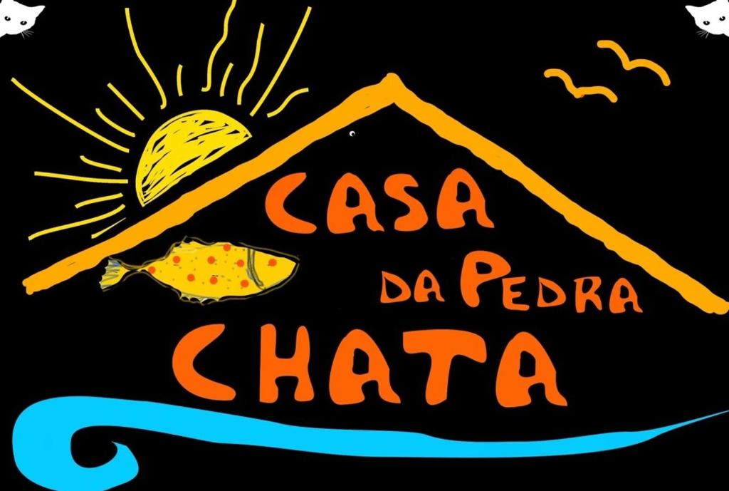 a sign for a pizza restaurant with a slice of pizza at Hostel CASA DA PEDRA CHATA in Torres