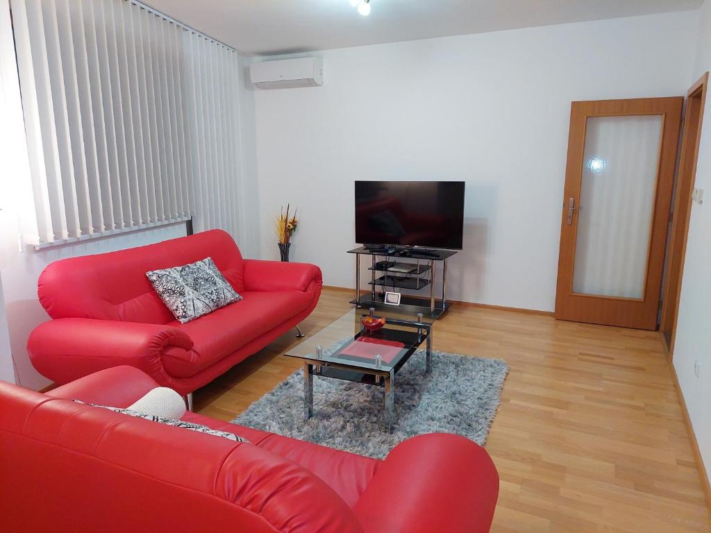 TV a/nebo společenská místnost v ubytování Appartement LARA SPA Čeladná