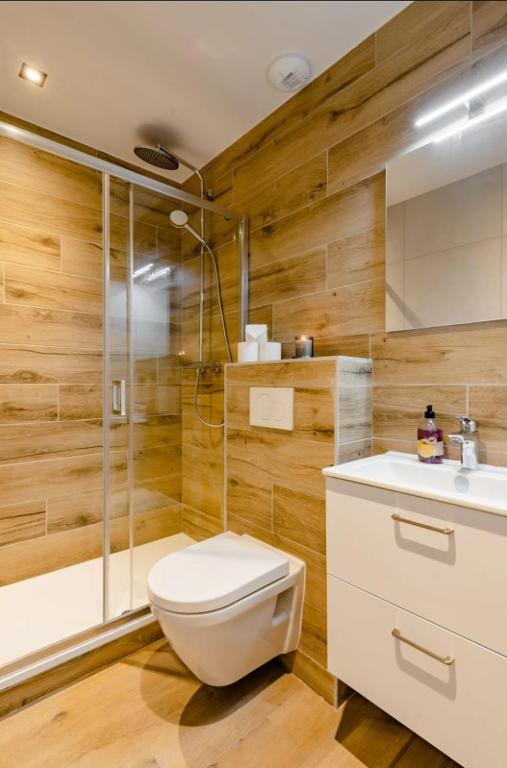 Kúpeľňa v ubytovaní Jacuzzi Bay avec LITERIE GRAND LUXE proche du lac Annecy Avenue du Parmelan