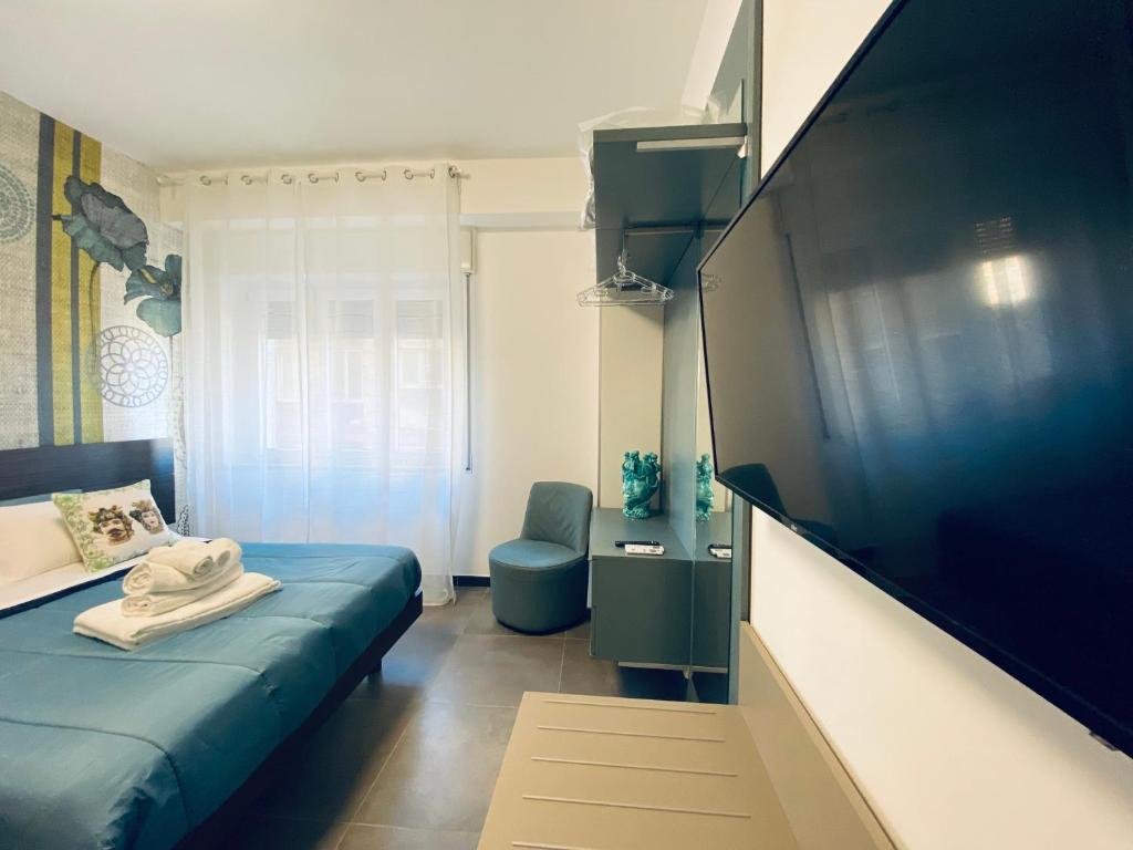 TV a/nebo společenská místnost v ubytování I Cinque Mori DEVA