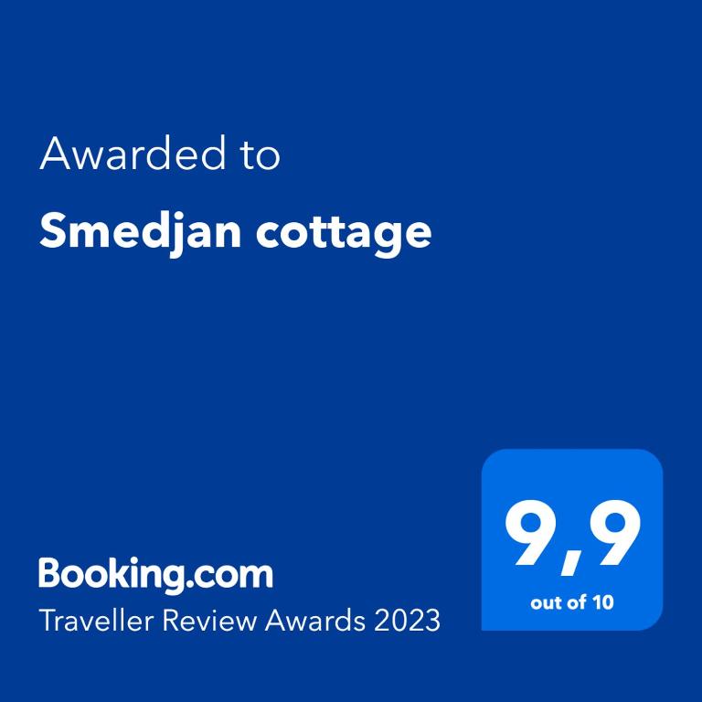 Certifikát, hodnocení, plakát nebo jiný dokument vystavený v ubytování Smedjan cottage