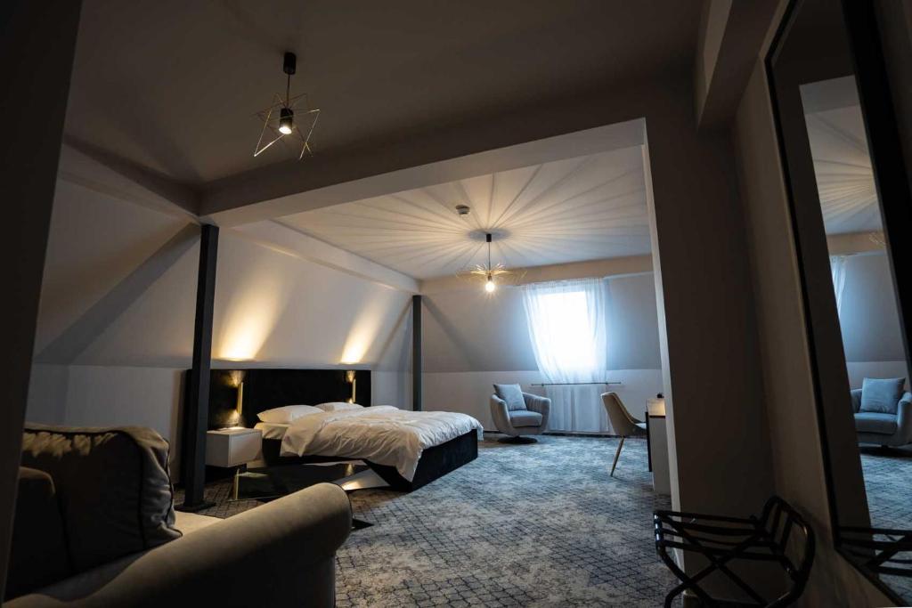 Postel nebo postele na pokoji v ubytování Hotel Cristal