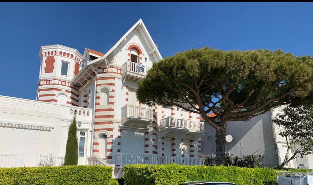 a large building with a tree in front of it at Chambre sur la falaise de Pontaillac in Vaux-sur-Mer