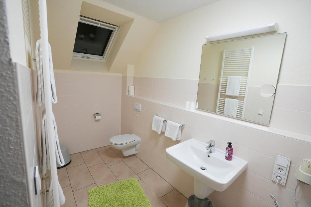 Koupelna v ubytování Hotel Lingemann