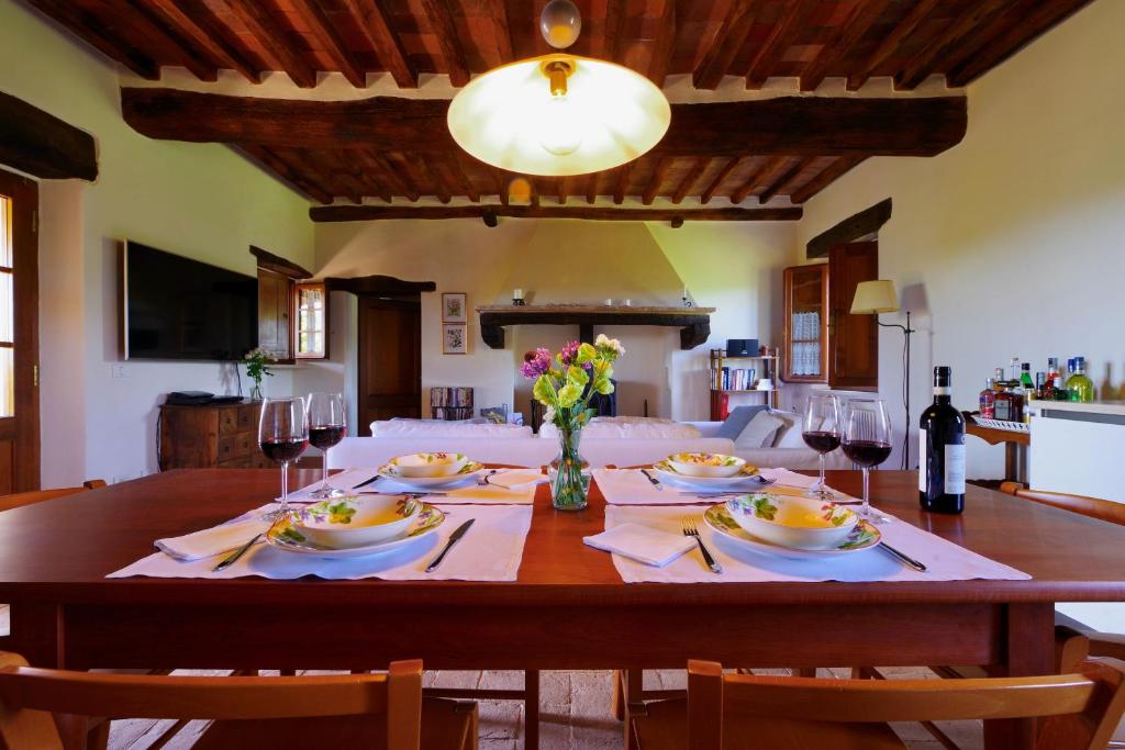 A kitchen or kitchenette at Arco al Poggio - Arceno Rentals Club