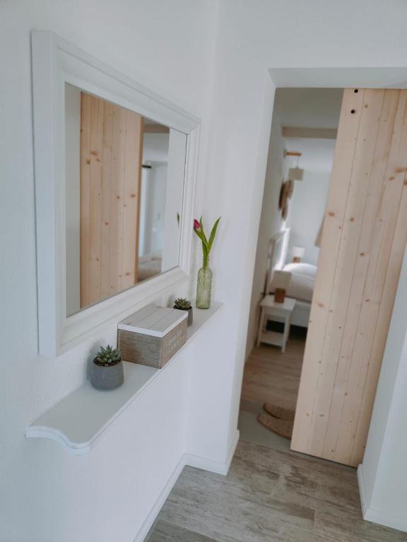 Koupelna v ubytování Ferienhaus im Wesenitztal