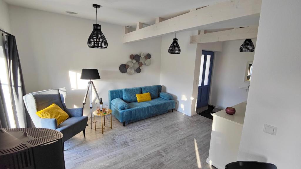 Posezení v ubytování Ferienhaus im Wesenitztal