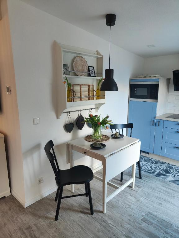 Kuchyň nebo kuchyňský kout v ubytování Ferienhaus im Wesenitztal