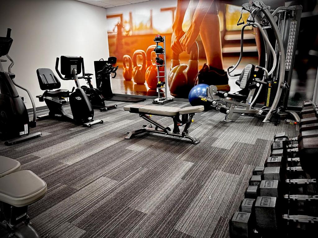 Fitness centrum a/nebo fitness zařízení v ubytování Mountain View Resort and Suites at Fairmont Hot Springs