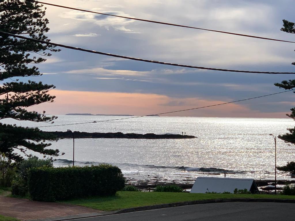 a view of the ocean from a house at Pelicans Rest Shellharbour in Shellharbour