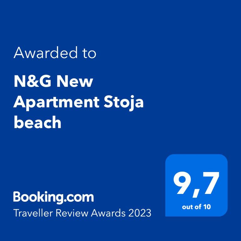 Certyfikat, podpis lub inny dokument wystawiony w obiekcie N&G New Apartment Stoja beach