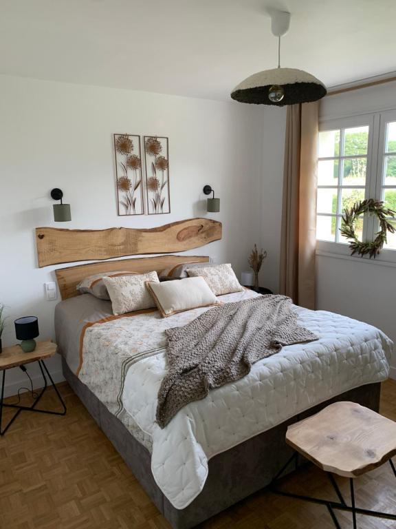 Posteľ alebo postele v izbe v ubytovaní Le Ch’ti Breizh home