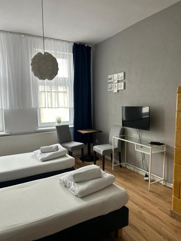 Posteľ alebo postele v izbe v ubytovaní Hostel Octopus Gdańsk