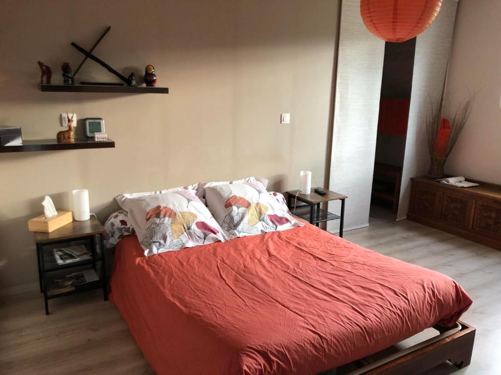 Postel nebo postele na pokoji v ubytování Chambres chez l'habitant Delphine et Guillaume