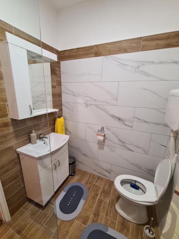 Koupelna v ubytování Apartman Drinić