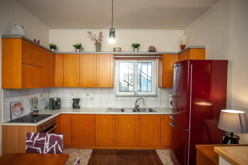 A kitchen or kitchenette at Retro seaside resort