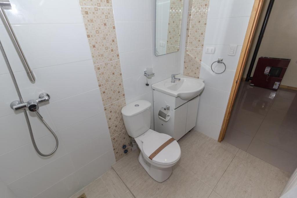 Koupelna v ubytování Apart Hotel Antu de Villarrica
