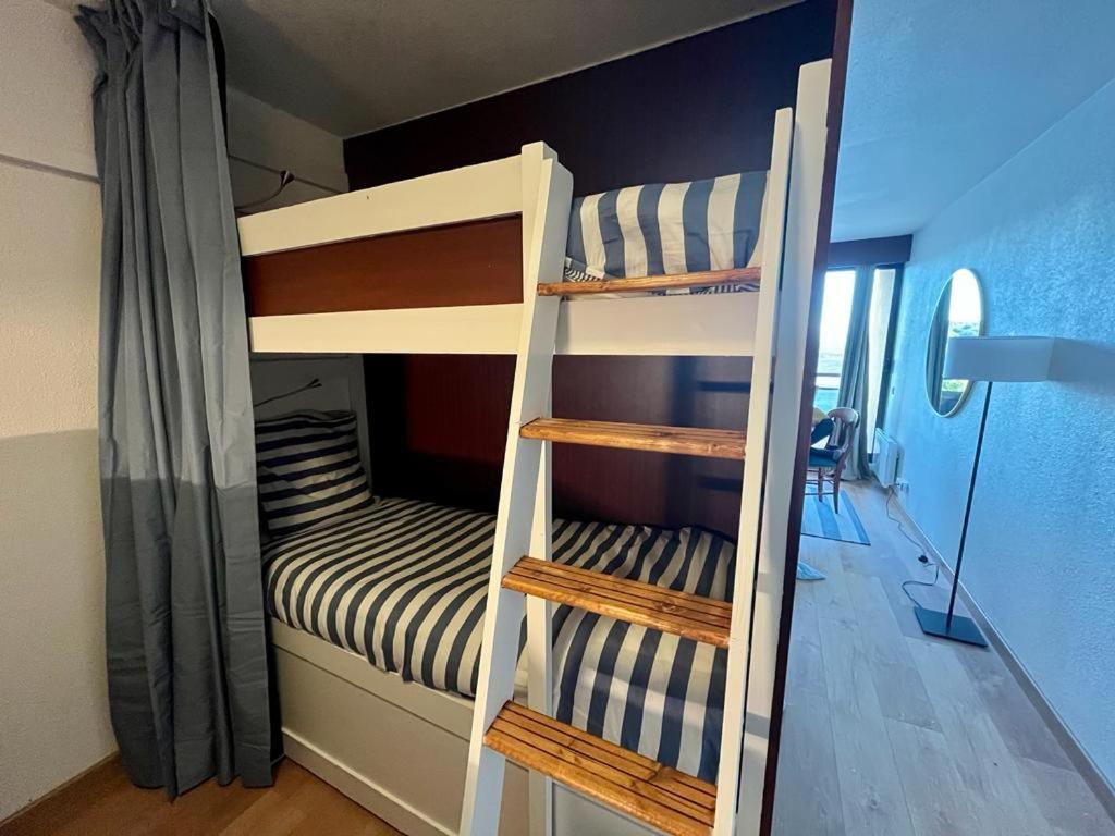 Posteľ alebo postele v izbe v ubytovaní Vue exceptionnelle sur la baie de Collioure