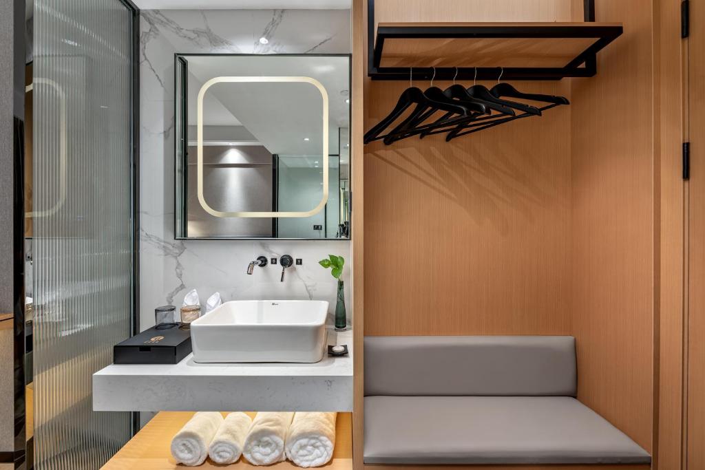 Koupelna v ubytování Jinshi Hotel