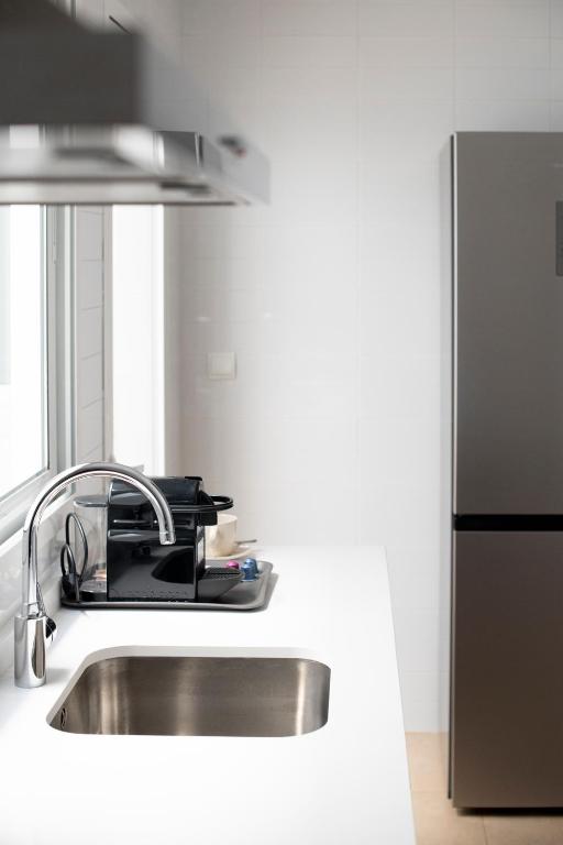 A kitchen or kitchenette at Felipe Antón Suites