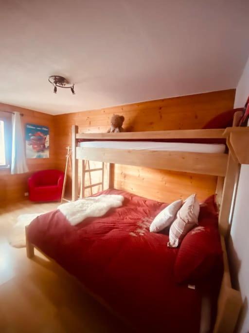 Postel nebo postele na pokoji v ubytování 3,5 pces - 80m2- Villars-sur-Ollon