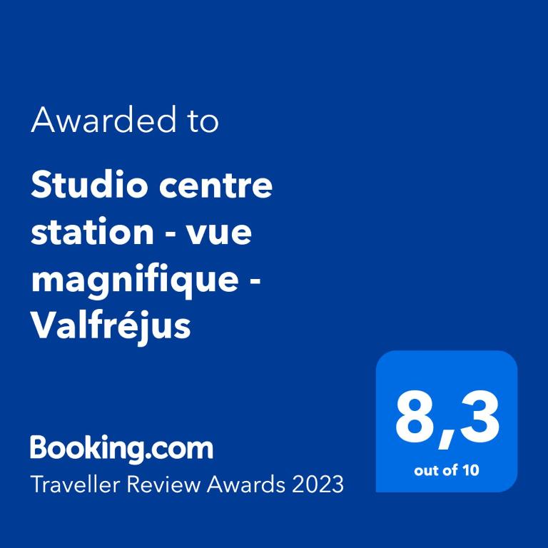 Certifikát, hodnocení, plakát nebo jiný dokument vystavený v ubytování Studio centre station - vue magnifique - Valfréjus